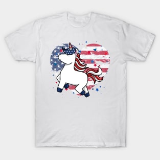 Star-Spangled Magic Patriotic Unicorn T-Shirt